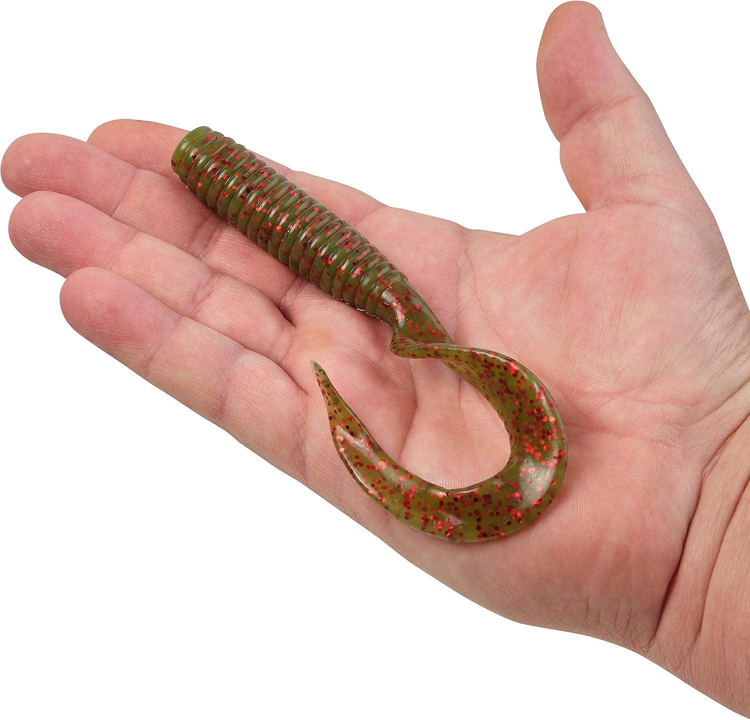 imageBerkley Gulp Grub Saltwater Fishing Soft BaitMotor Oil Red Fleck