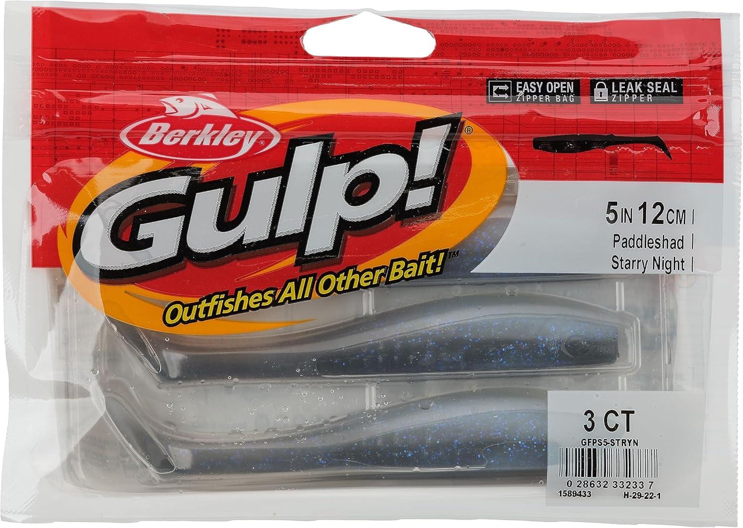 imageBerkley Gulp Paddleshad Fishing Bait Starry Night 5in Extreme Scent Dispersion Realistic Baitfish Profile Ideal for Bass Trout Walleye Pike and More