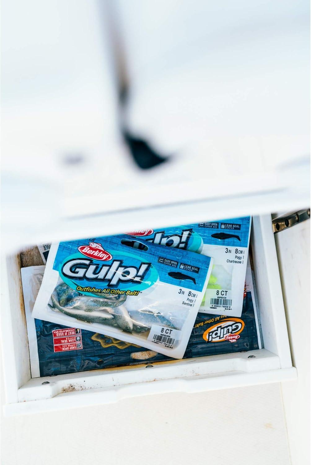 imageBerkley Gulp Pogy Saltwater Fishing Soft Bait Anchovy 3in