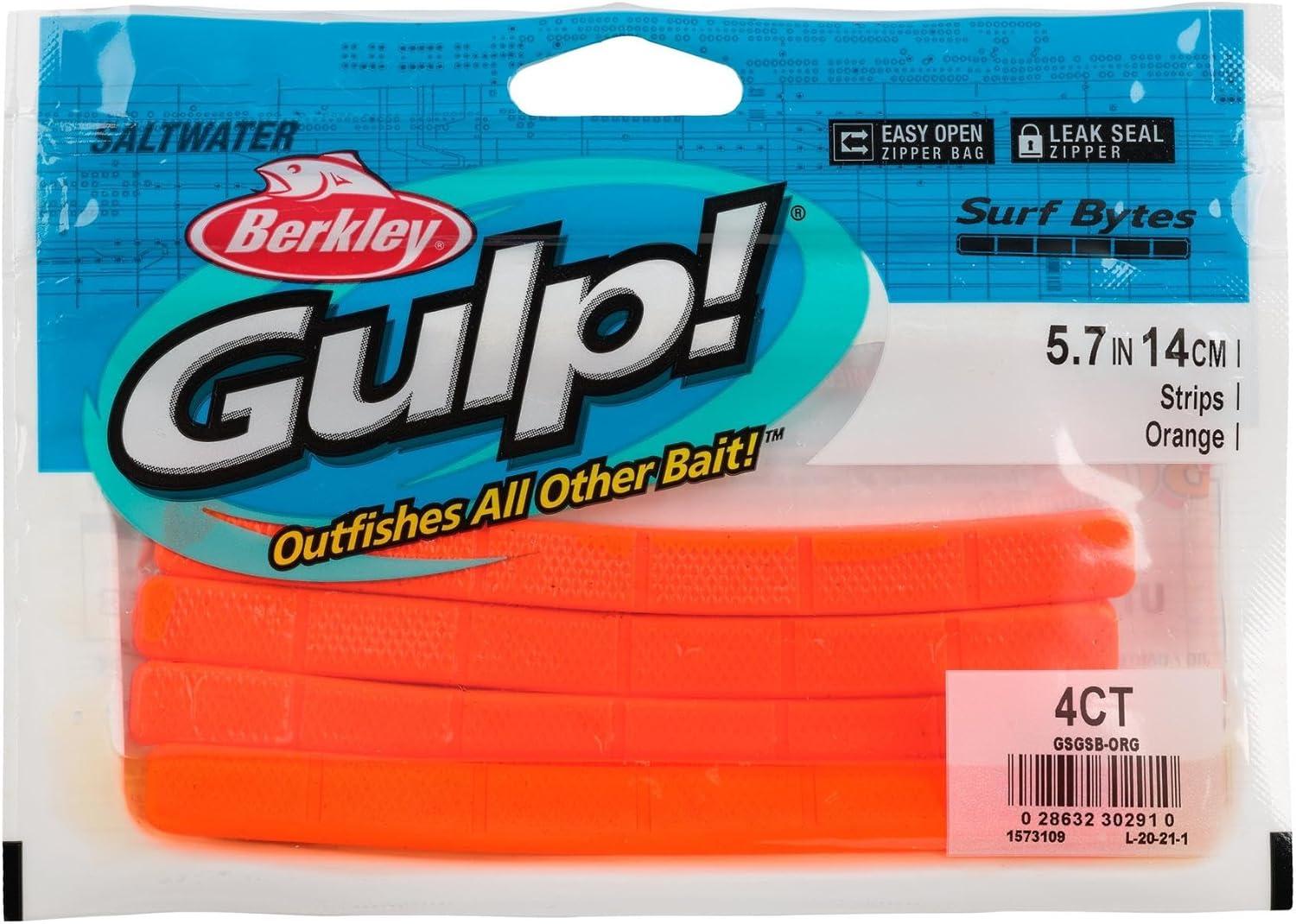 imageBerkley Gulp Surf Bytes Strips Fishing Soft BaitOrange