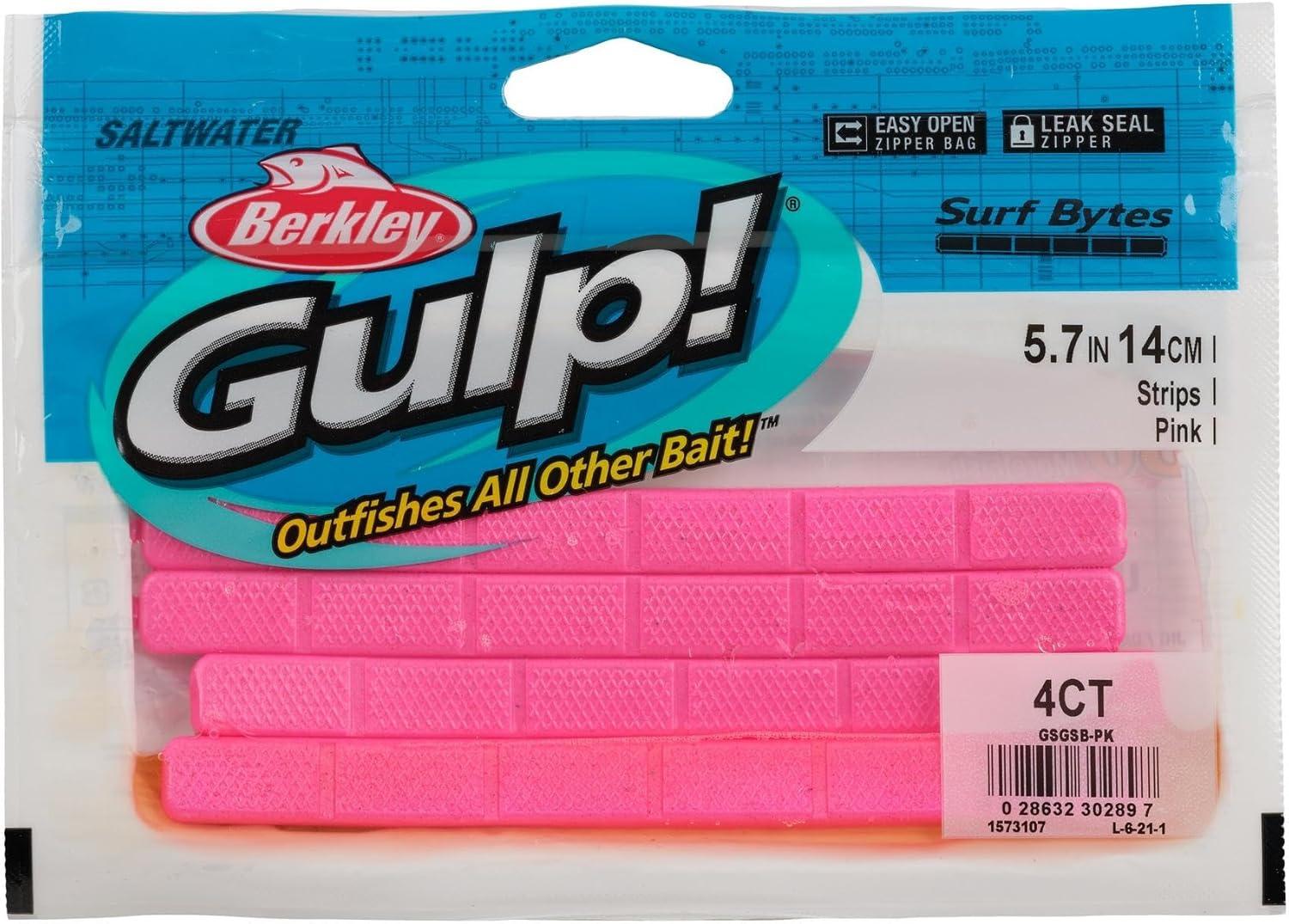 imageBerkley Gulp Surf Bytes Strips Fishing Soft BaitPink