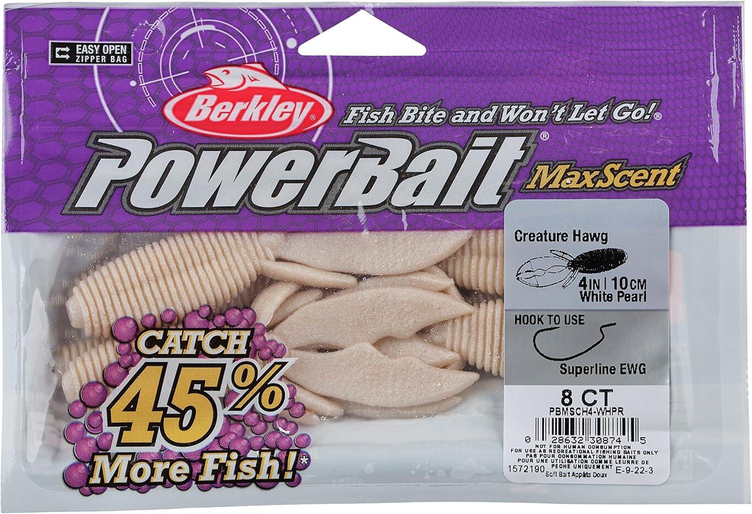 imageBerkley PowerBait MaxScent Creature HawgWhite Pearl