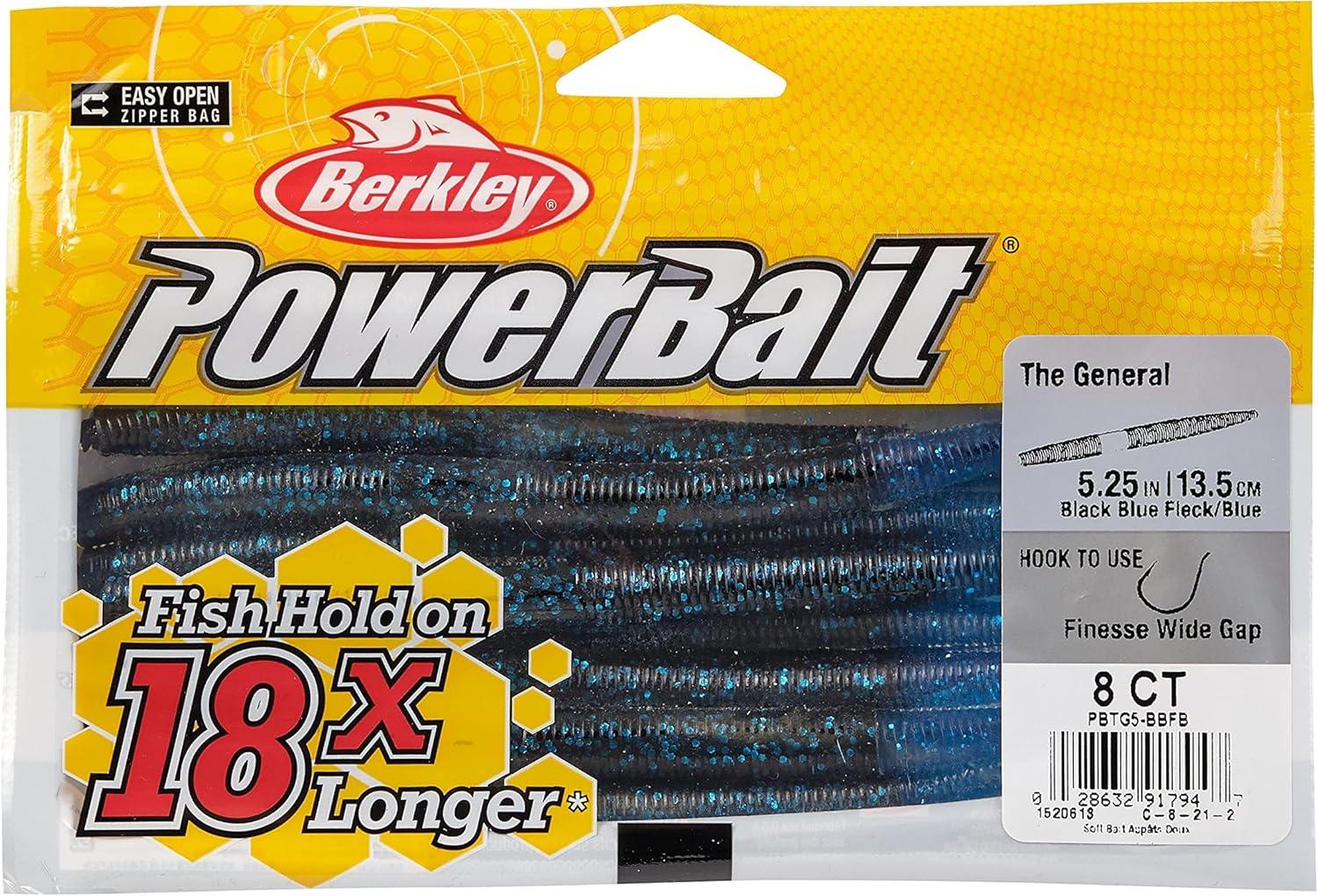 imageBerkley Powerbait The General Fishing Soft BaitBlack Blue FleckBlue