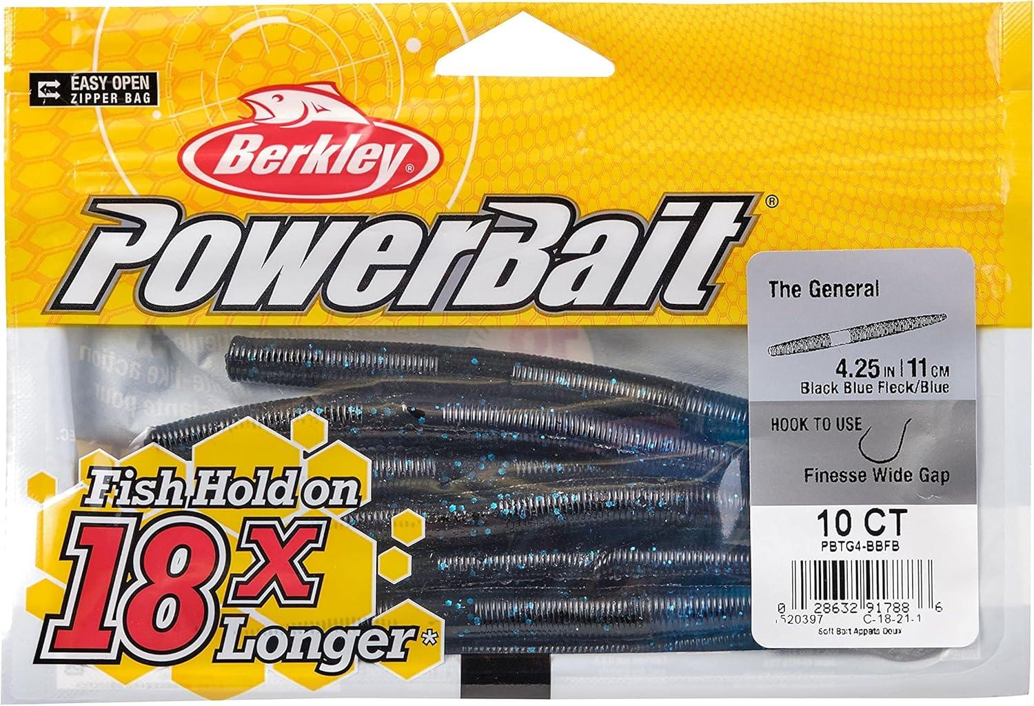 imageBerkley Powerbait The General Fishing Soft BaitBlack Blue FleckBlue