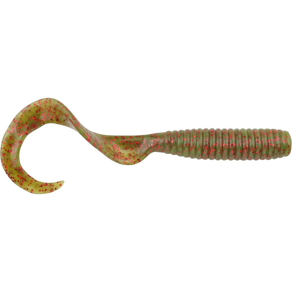 imageBerkley Gulp Grub Saltwater Fishing Soft BaitMotor Oil Red Fleck