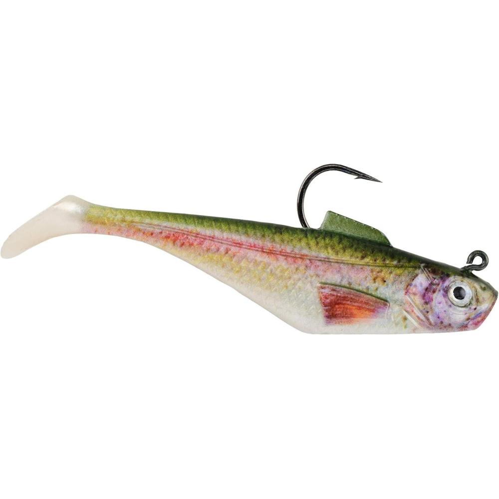 imageBerkley PowerBait PreRigged Swim Shad Fishing Bait HD Rainbow Trout 3in 8cm Irresistible Scent amp Flavor Realistic Profile ReadytoFish Ideal for Bass Walleye Pike and More