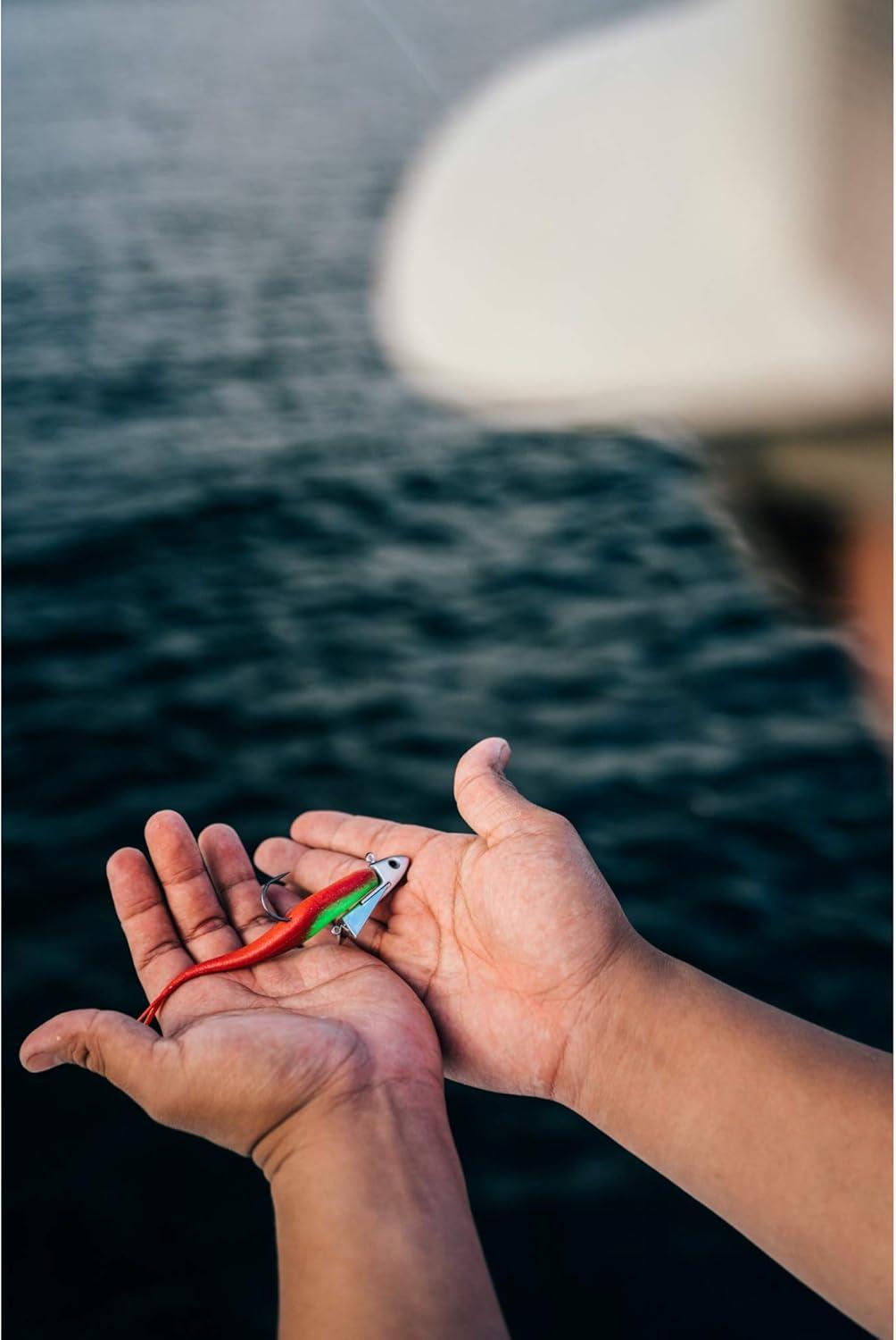 imageBerkley Gulp Saltwater Jerk Shad Watermelon Red Glitter 5