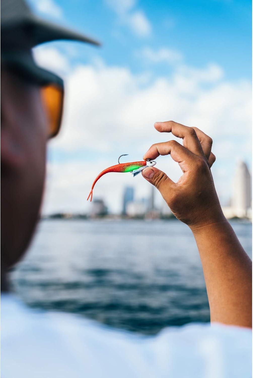 imageBerkley Gulp Saltwater Jerk Shad Watermelon Red Glitter 5