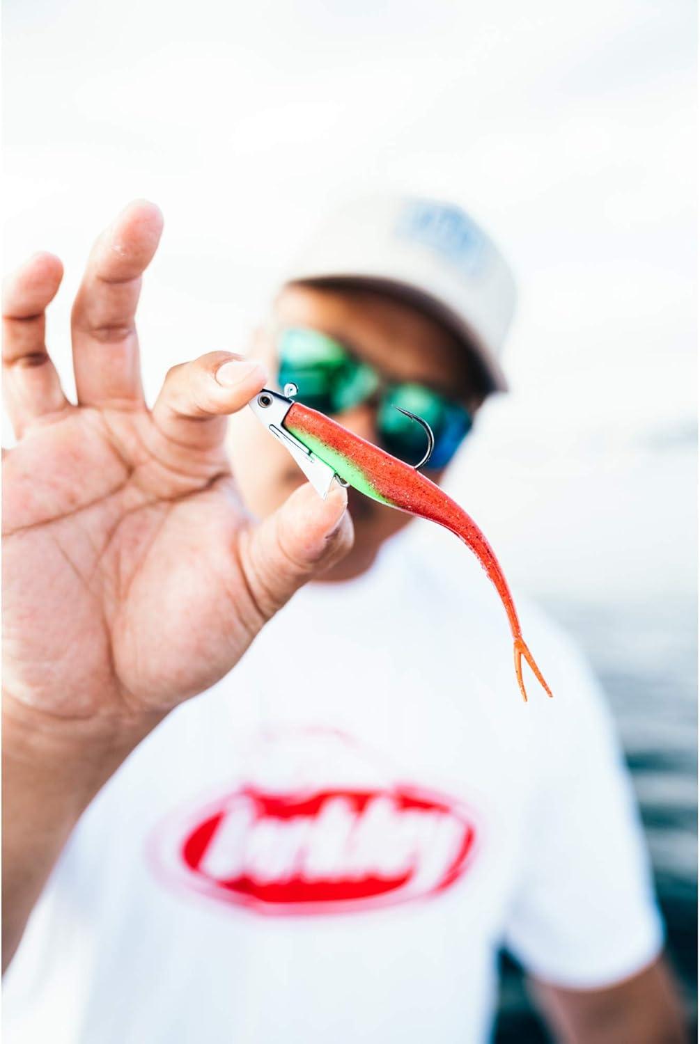 imageBerkley Gulp Saltwater Jerk Shad Watermelon Red Glitter 5