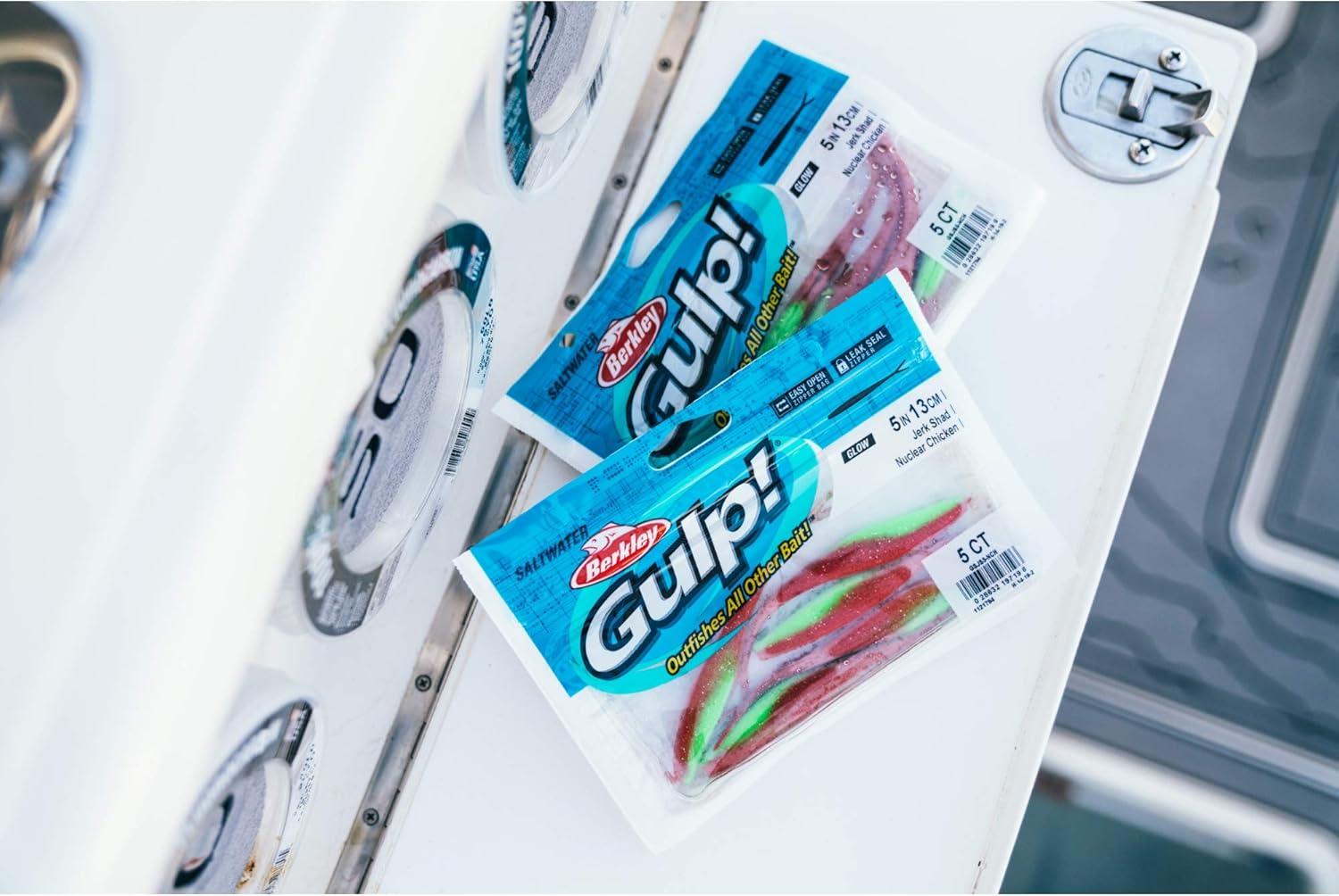 imageBerkley Gulp Saltwater Jerk Shad Watermelon Red Glitter 5