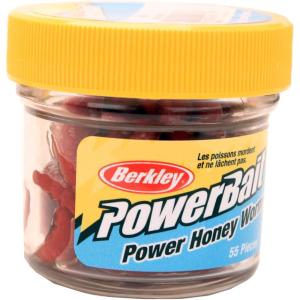 Berkley EBPHWR PowerBait Power Honey Worm Fishing Bait Red, 1-Inch, 55 per(Fishing)