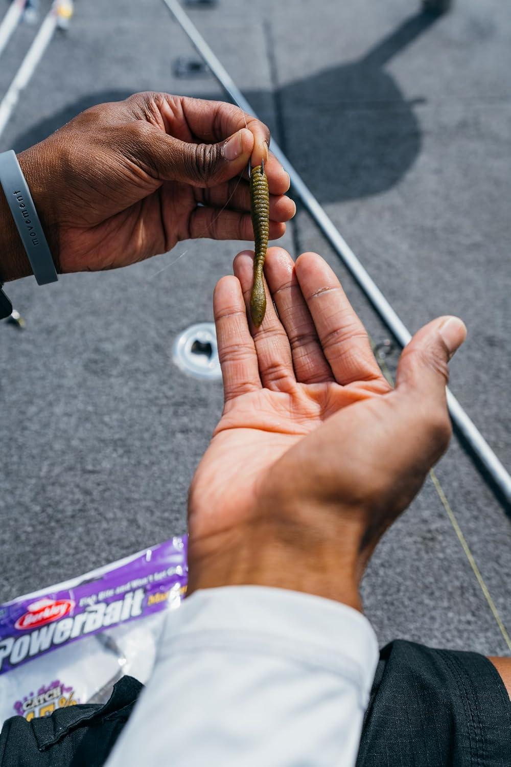 imageBerkley Berkley PowerBait MaxScent Flat WormBlack Shiner