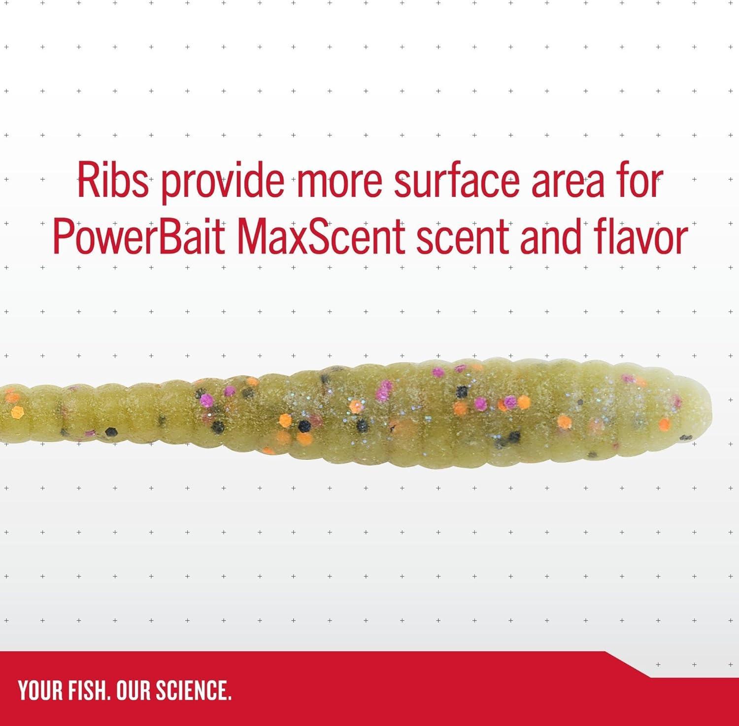imageBerkley Berkley PowerBait MaxScent Flat WormGreen Pumpkin Party