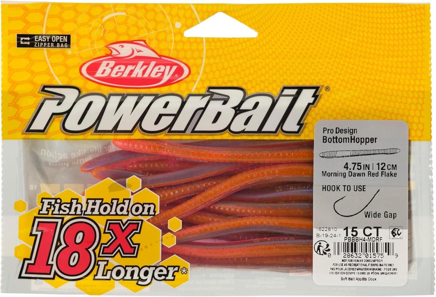imageBerkley PowerBait Bottom Hopper Fishing Soft BaitMorning Dawn Red Flake