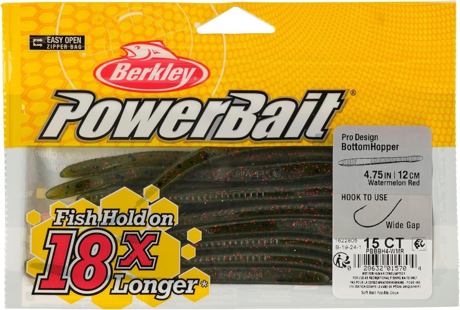 imageBerkley PowerBait Bottom Hopper Fishing Soft BaitWatermelon Red