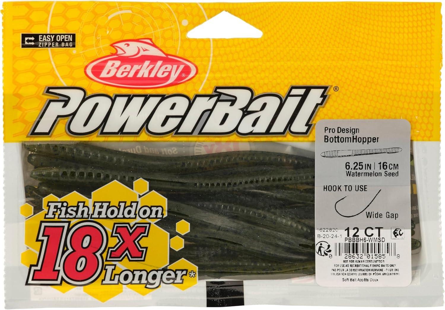imageBerkley PowerBait Bottom Hopper Fishing Soft BaitWatermelon Seed