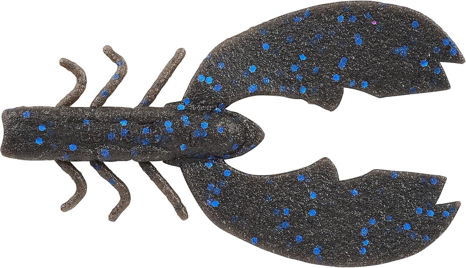 imageBerkley PowerBait MaxScent Chigger Craw Fishing Soft BaitBlack Blue Fleck