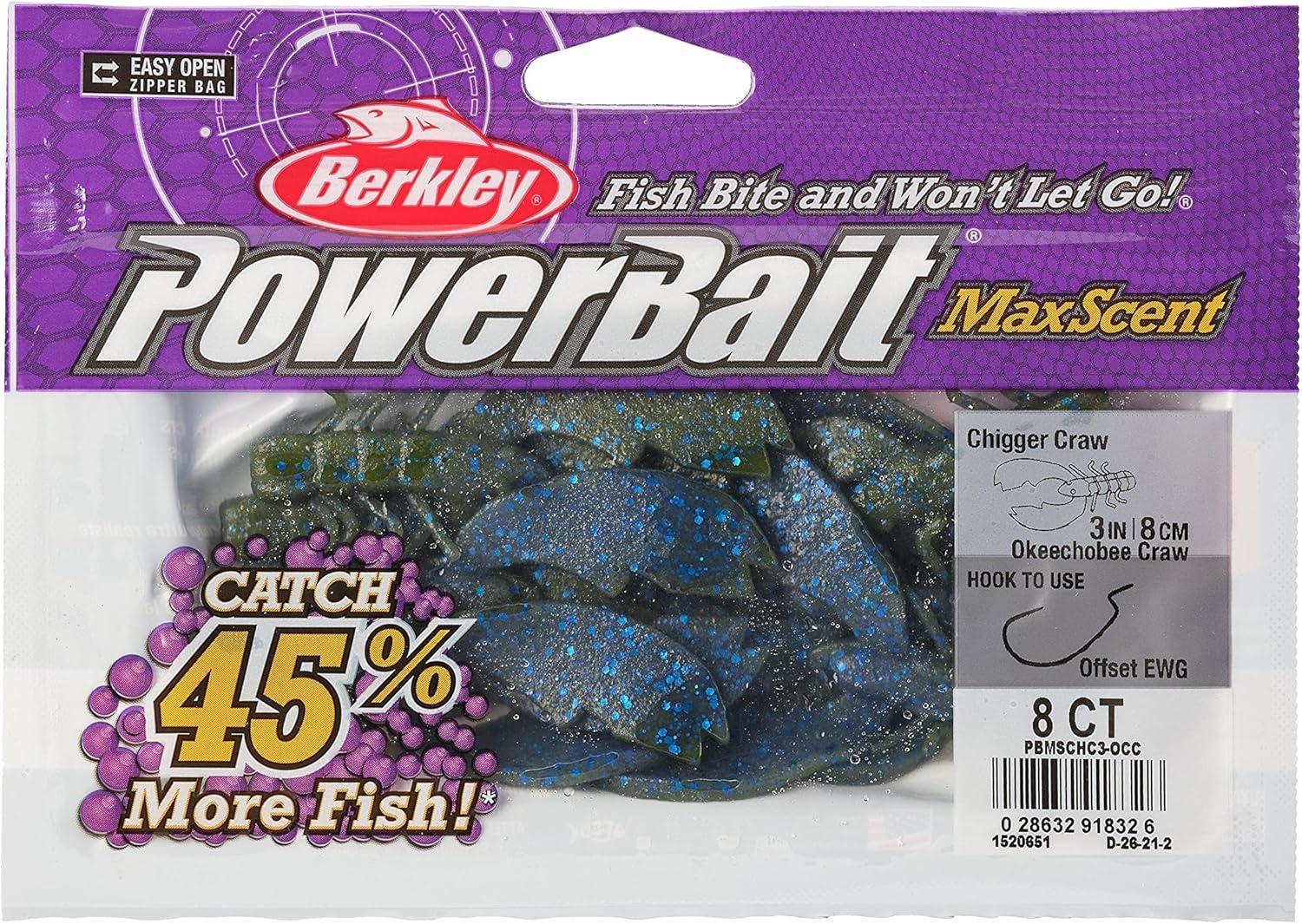 imageBerkley PowerBait MaxScent Chigger Craw Fishing Soft BaitBlue Craw