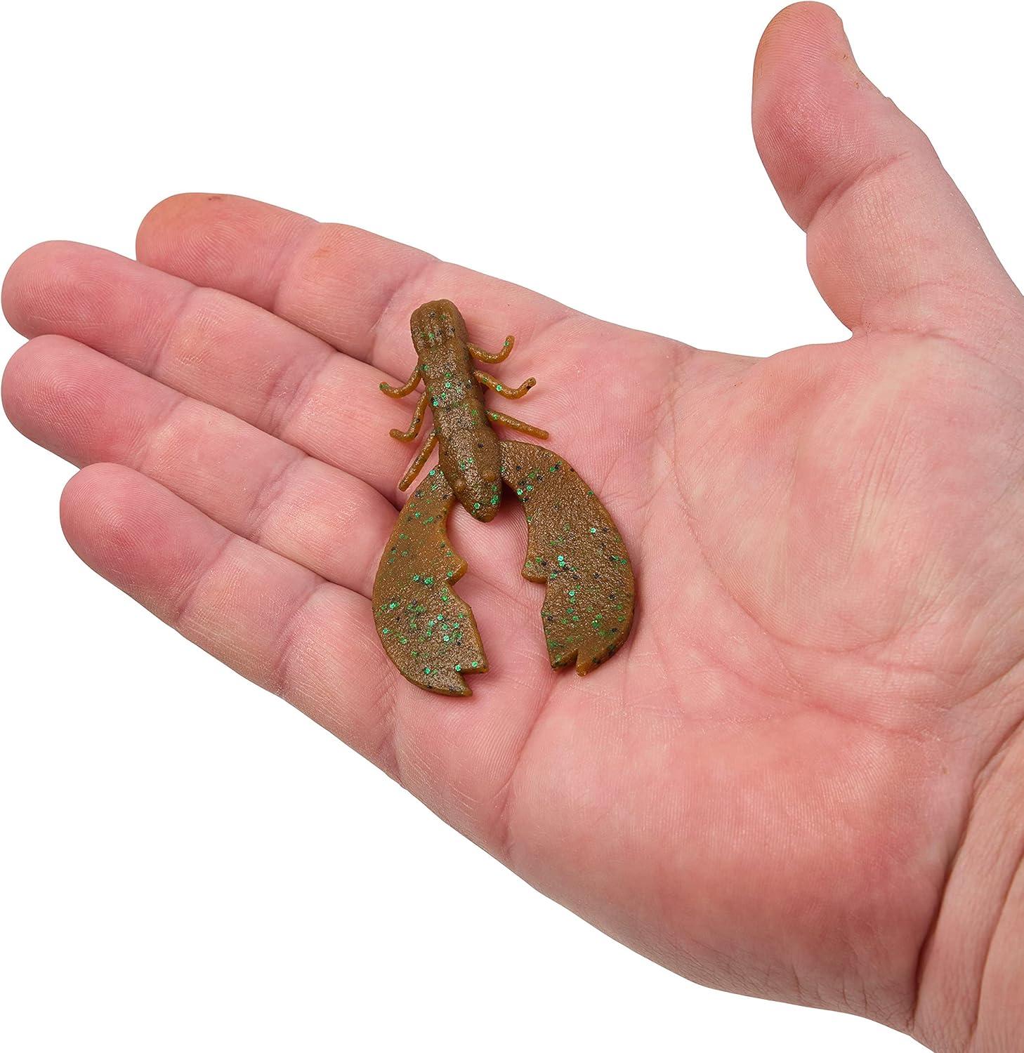 imageBerkley PowerBait MaxScent Chigger Craw Fishing Soft BaitPumpkin Green Fleck