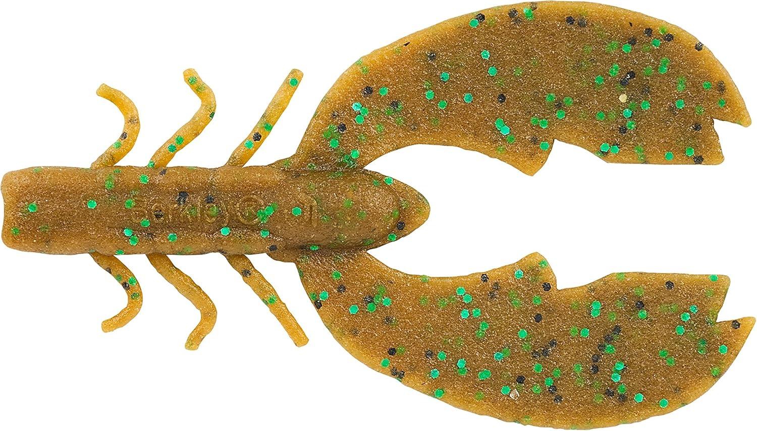 imageBerkley PowerBait MaxScent Chigger Craw Fishing Soft BaitPumpkin Green Fleck