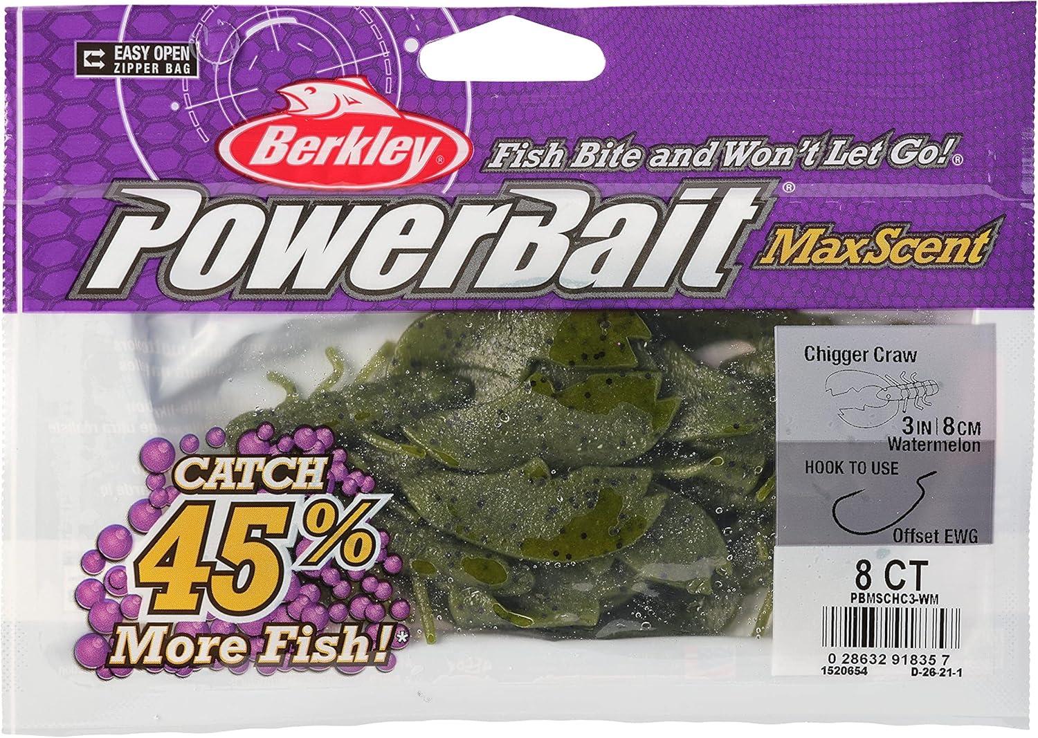 imageBerkley PowerBait MaxScent Chigger Craw Fishing Soft BaitWatermelon