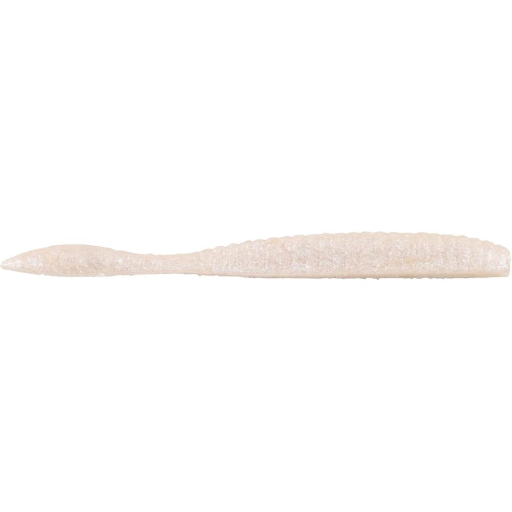 imageBerkley Berkley PowerBait MaxScent Flat WormWhite Pearl