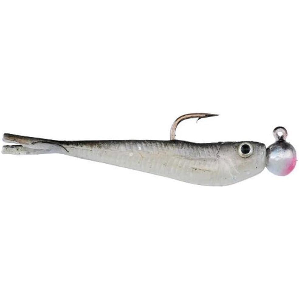 imageBerkley PowerBait Power Minnow Fishing Bait Black Shad 2in 5cm Irresistible Scent amp Flavor Realistic Action Split Tail Design Ideal for Bass Walleye Trout Panfish Species and More